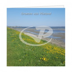 Wenskaart Waddendijk Vlieland in bloei