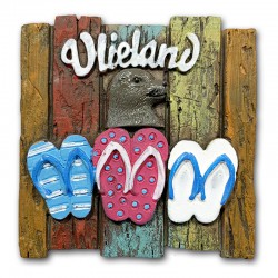 Magneet Polystone Vlieland Wandbord Met Slippers