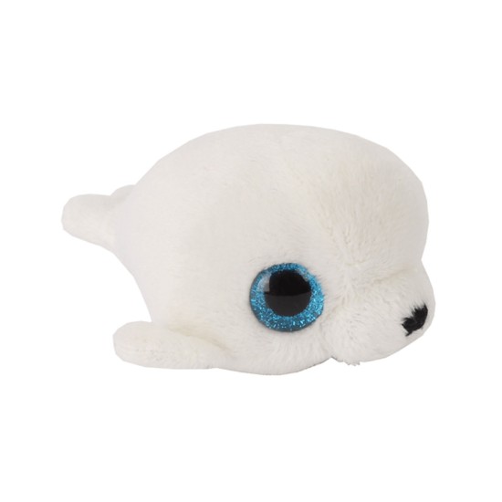 Pluche Zeehond met Glitter Ogen Wit 11,5cm. Pluche Zeehond met Glitter Ogen Wit 11,5cm.