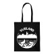 Katoenen Tas Vlieland Vintage met Vuurtoren Zwart Katoenen Tas Vlieland Vintage met Vuurtoren Zwart