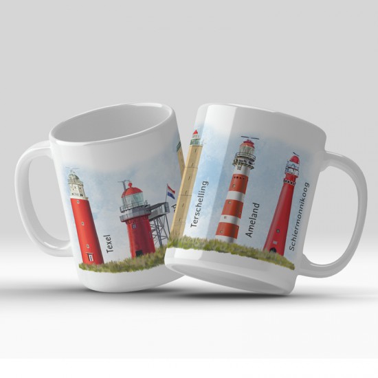 Mok Vuurtorens Waddeneilanden 11 oz. Mok Vuurtorens Waddeneilanden 11 oz.