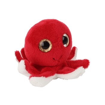 Pluche Octopus met Glitter Ogen 11,5cm.