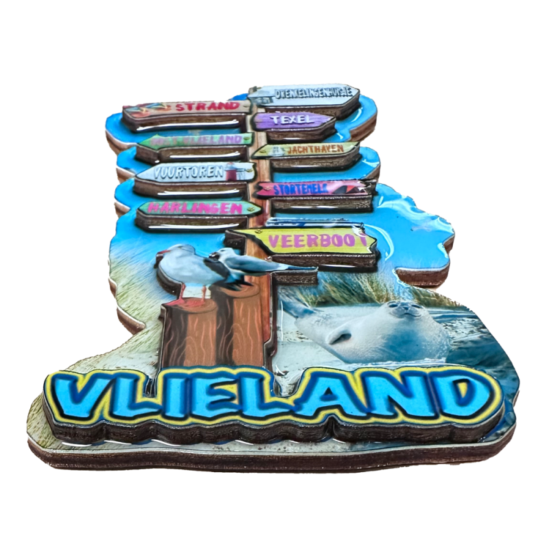 Magneet 3D Wegwijzer Vlieland