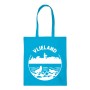 Katoenen Tas Vlieland Vintage met Vuurtoren Blauw