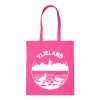 Katoenen Tas Vlieland Vintage met Vuurtoren Pink