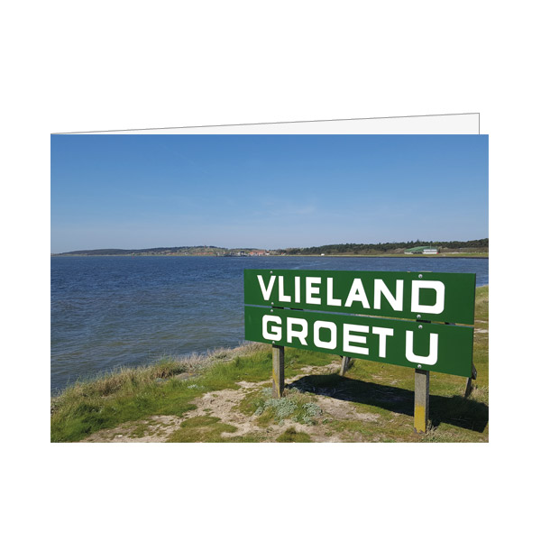 Wenskaart A6 Vlieland Groet U