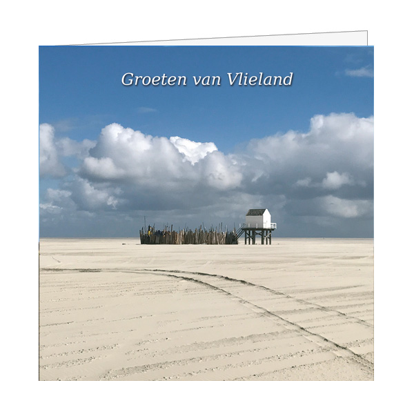 Wenskaart Reddingshuisje met Wolken