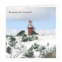 Wenskaart Vuurtoren Sneeuw