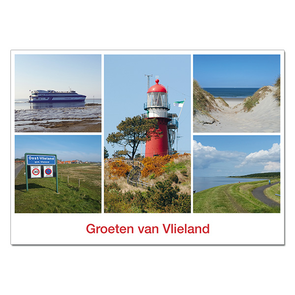 Ansichtkaart A6 Vlieland Vuurtoren Compilatie 