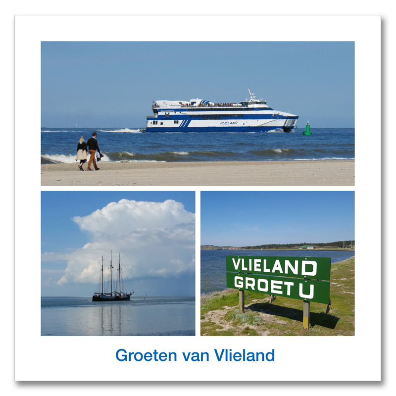 Ansichtkaart 15x15 Veerboot Vlieland Compilatie