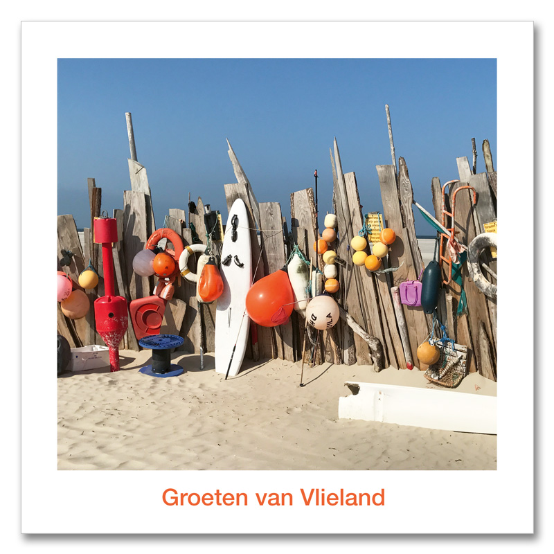 Ansichtkaart 15x15 Jutschutting Vliehors Vlieland